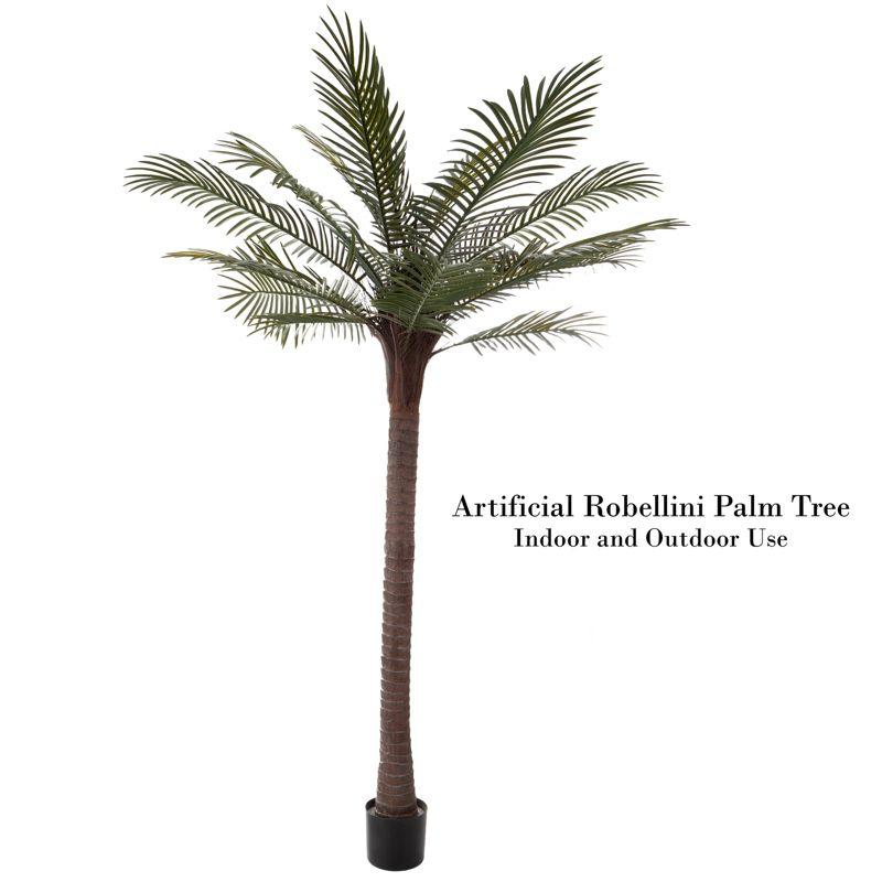 Pure Garden Artificial Palm Tree - Potted Faux Plant for Office or Home Decor - Realistic Greenery for Indoor or Outdoor Use