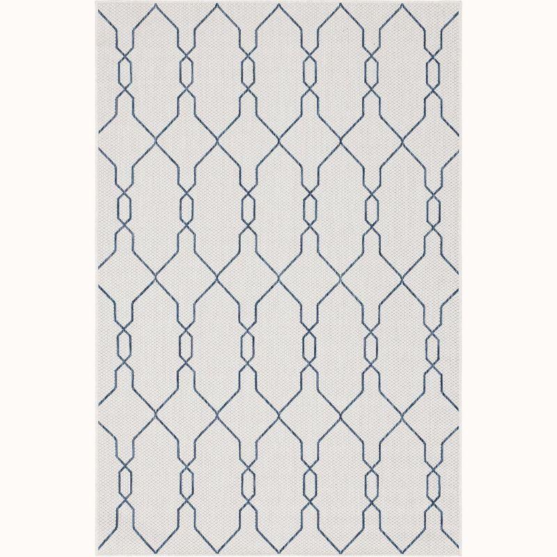 Unique Loom 5' 1 x 8' 0 Rectangle Indoor/Outdoor Trellis Ivory Area Rug