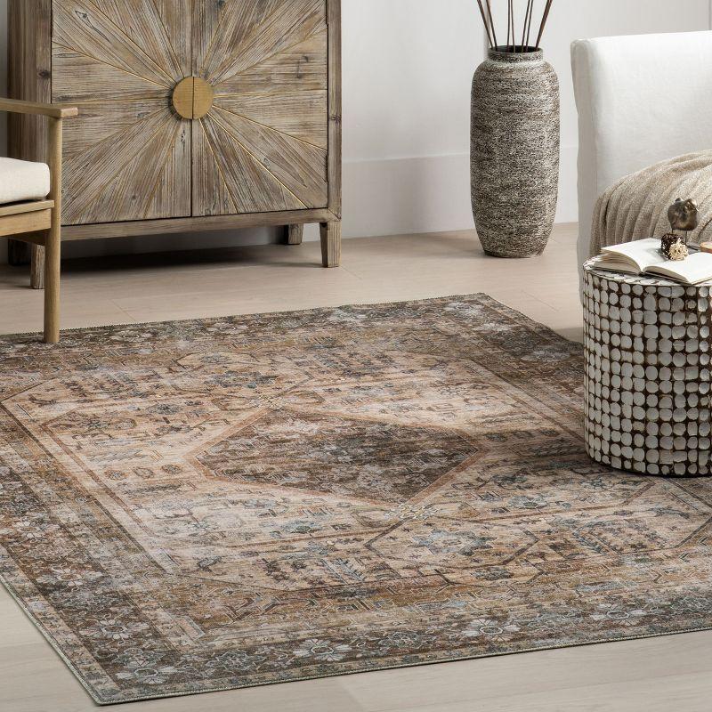 Nuloom Devin Machine Washable Vintage Medallion Indoor Area Rug