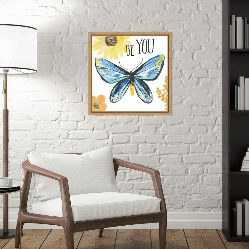 Amanti Art Beautiful Butterfly III by Sara Zieve Miller Canvas Wall Art Print Framed 16-in. x 16-in.