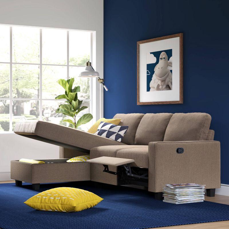 Serta Palisades Reclining Sectional Sofa with Storage Chaise