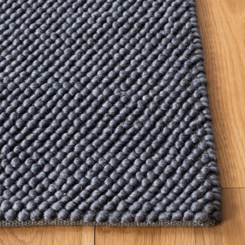 Handmade Dark Gray Wool Braided Area Rug 3' x 5'