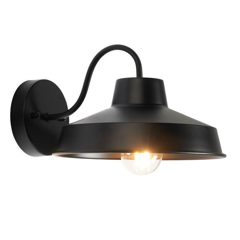 Black Retro-Industrial Outdoor Wall Sconce Set