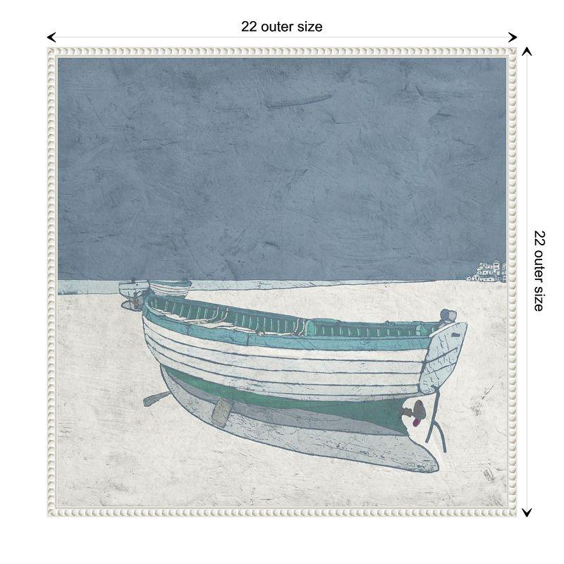 Amanti Art Boat Ashore I by Ynon Mabat Canvas Wall Art Print Framed 22 x 22-in.