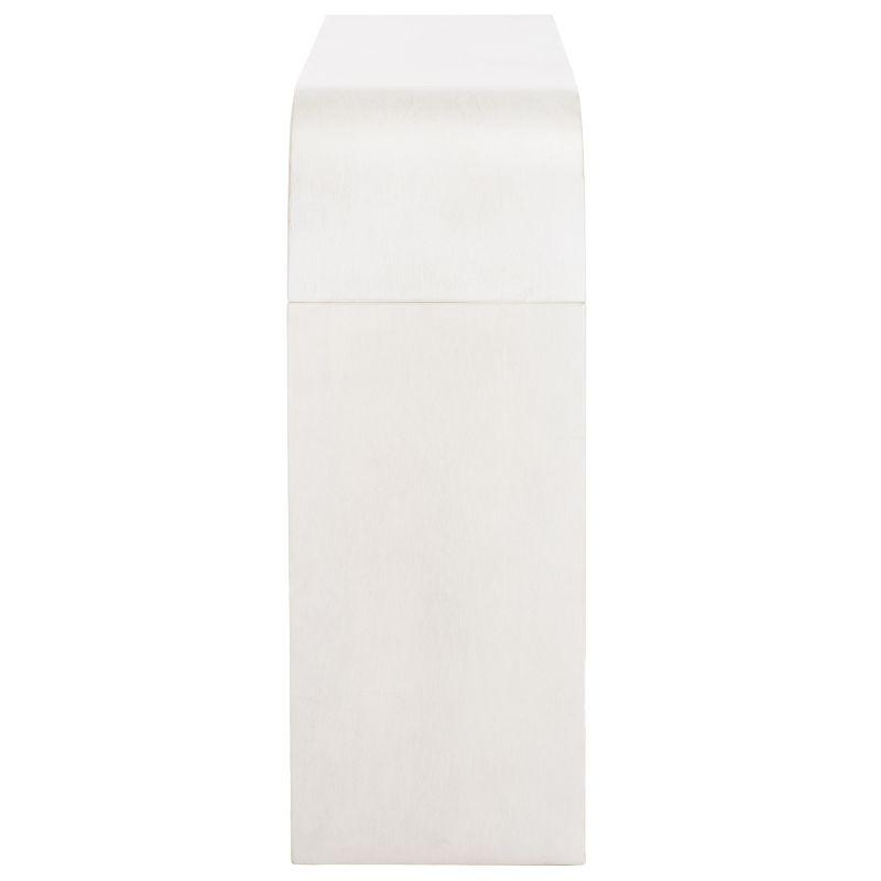 Liasonya Curved Console Table - CNS6604B - White - Safavieh