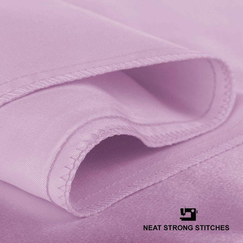 Standard Pink Satin Polyester Pillowcase Set with Zipper