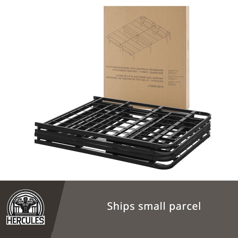 Hercules Folding Metal Bed Frame, 14 Inch Heavy Duty Platform Mattress Foundation, Easy Assembly, Noise Free, No Box Spring Needed, Twin