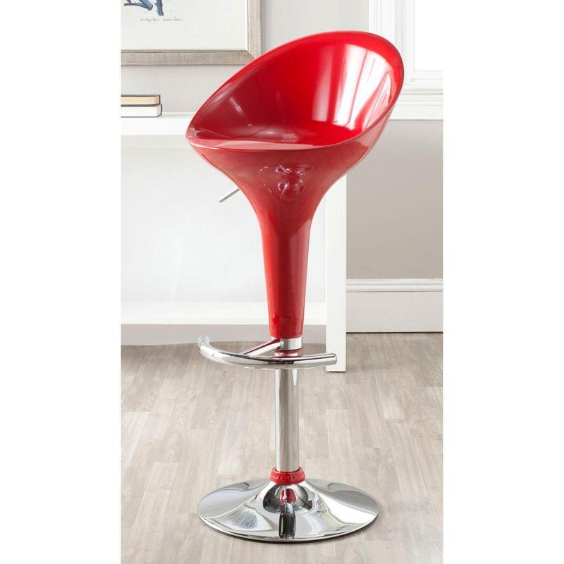 Zorab Swivel Bar Stool - Red - Safavieh