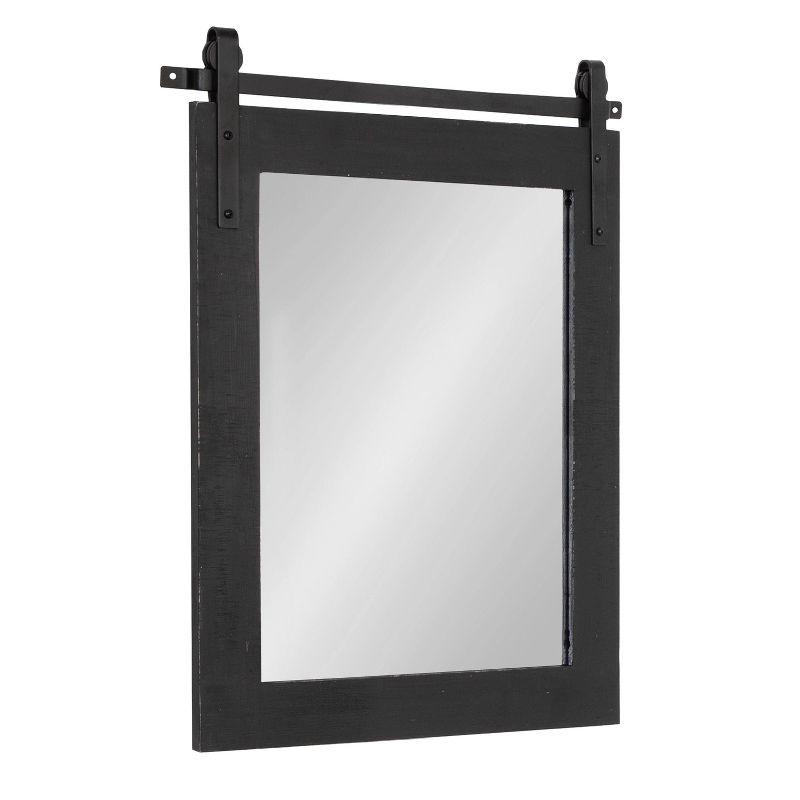 Kate & Laurel All Things Decor 22" x 30" Cates Rectangle Wall Mirror Black: Rustic Farmhouse Style, No Assembly, Wall Mounted