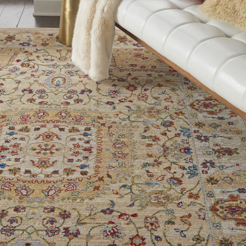 Nourison Majestic MST03 Beige/Red Indoor Area Rug - 5'6 x 8'