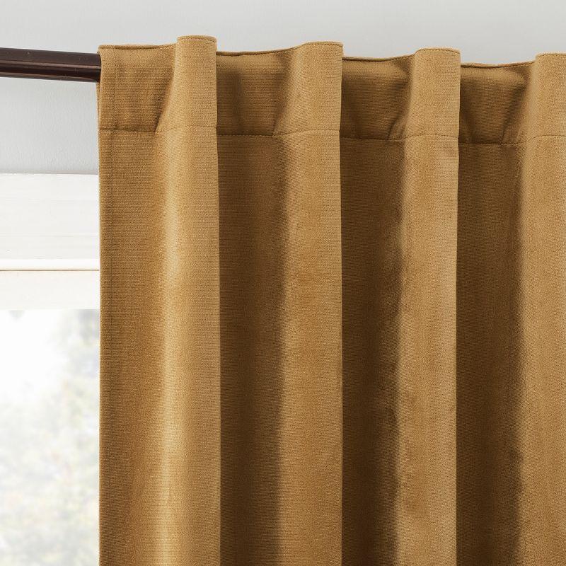 Velvet Noise Reducing Thermal Extreme 100% Blackout Back Tab Curtain Panel