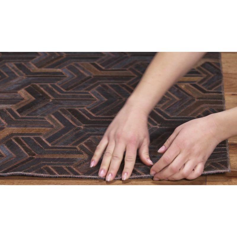 Studio Leather STL817 Hand Woven Area Rug - Brown/Light Brown - 5'x8' - Safavieh.