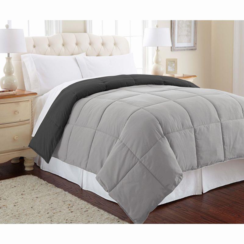 Modern Threads Sanctuary by PCT Down Alternative Microfiber Quilted Reversible Comforter & Duvet Insert - Soft, Comfortable Alternative to Goose Down - Bedding for All Seasons