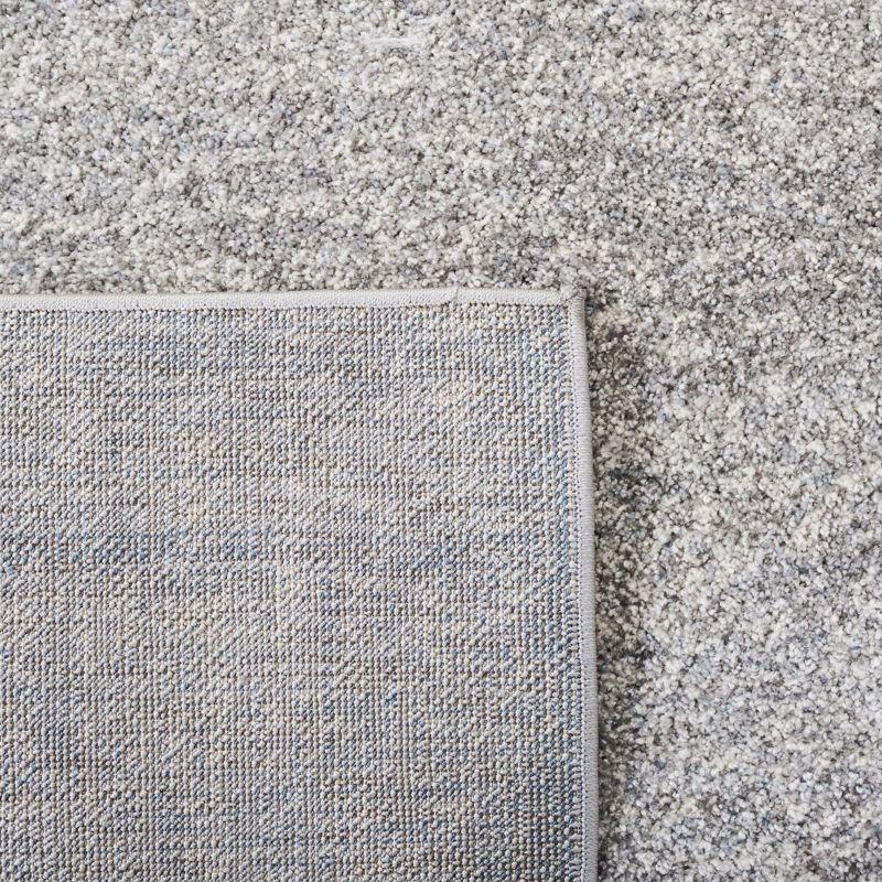 Abstract Elegance 6'7" Square Gray Synthetic Area Rug