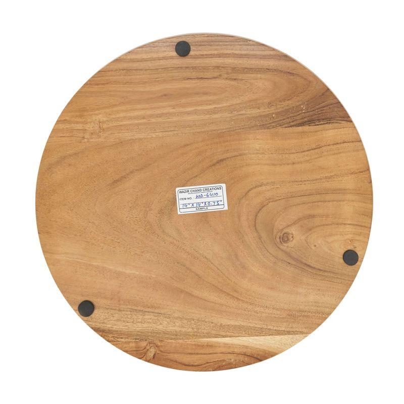 Sousplat Collection Mango Wood No Pattern Charger (Set of 4)