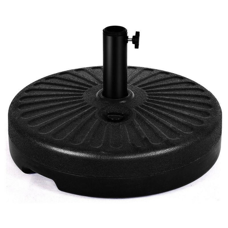 20'' Black Steel and HDPE Round Water Filled Umbrella Base