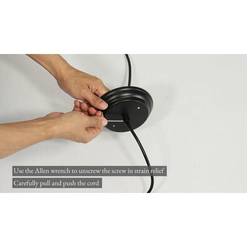 LNC Pict 1-Lights 6.4" Farmhouse Geometric Mini Pendant  Lights, Matte Black