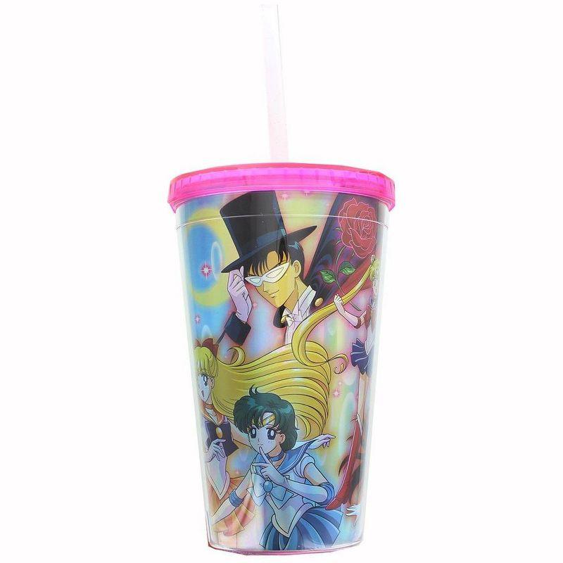 Sailor Moon Holographic Foil 16oz Carnival Cup with Straw & Lid