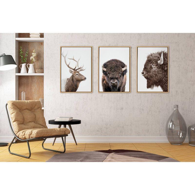 Sylvie Stag Profile Framed Canvas by Amy Peterson Art Studio - Kate & Laurel All Things Decor