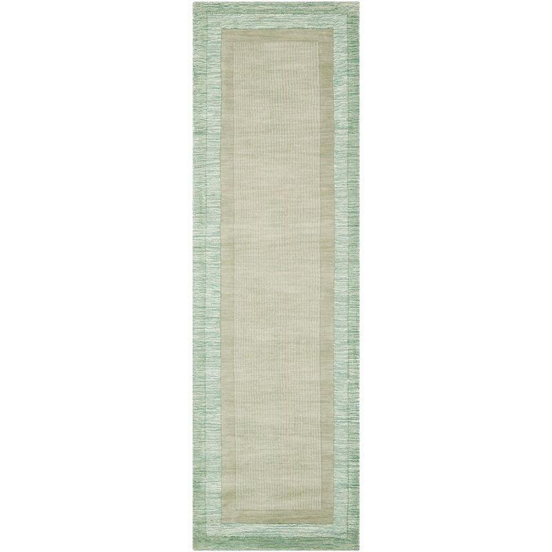 Impressions IM821 Hand Loomed Runner Rug - Green/Beige - 2'3"x8' - Safavieh