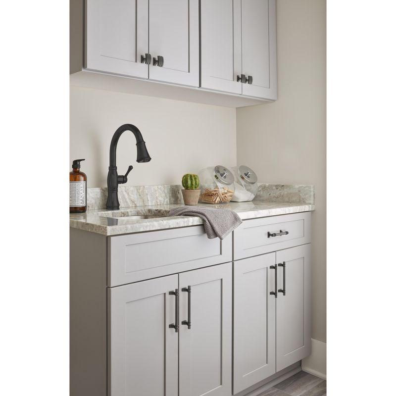 Amerock Davenport 5-1/16 inch (128mm) Center-to-Center Matte Black Cabinet Pull