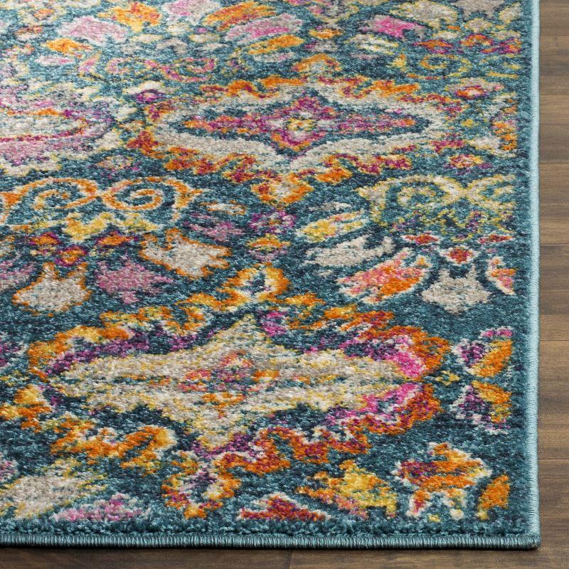 Madison MAD144 Power Loomed Indoor Area Rug - Blue/Orange - 5'1"x7'6" - Safavieh