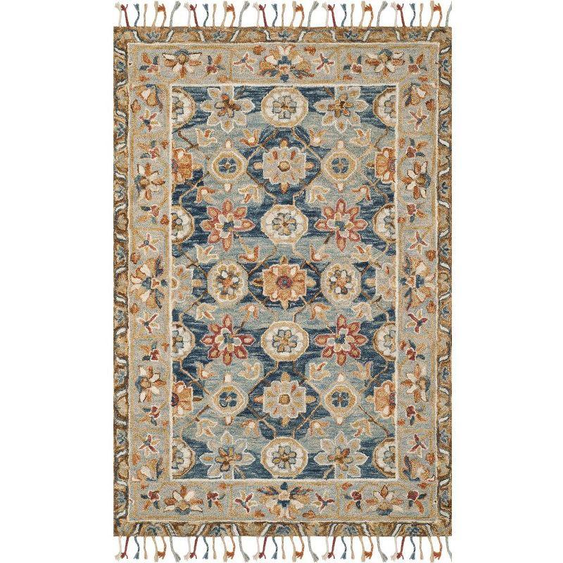 Aspen APN110 Hand Tufted Area Rug - Grey/Navy - 5'x8' - Safavieh.