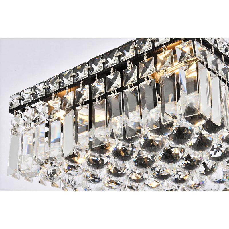 Maxime 14-Inch Black and Crystal LED Flush Mount