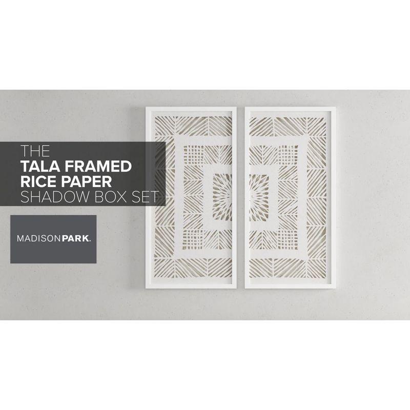 Dakota Fields Framed Geometric Rice Paper Panel Shadowbox Wall Décor (Set of 2)