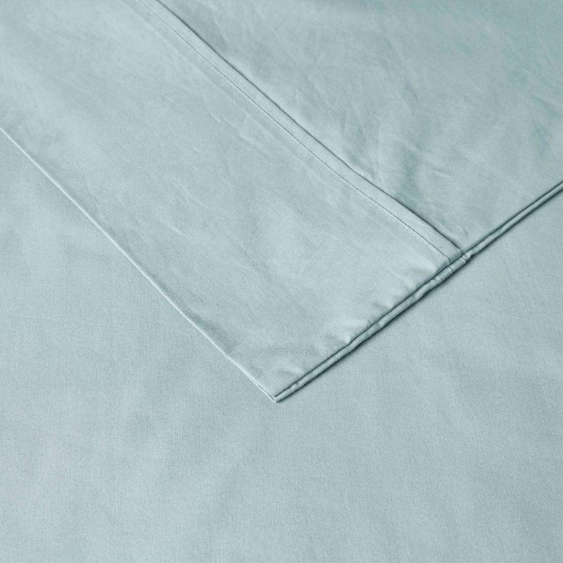 Madison Park Peached Percale 200 Thread Count Relaxed Cotton Percale Sheet Set