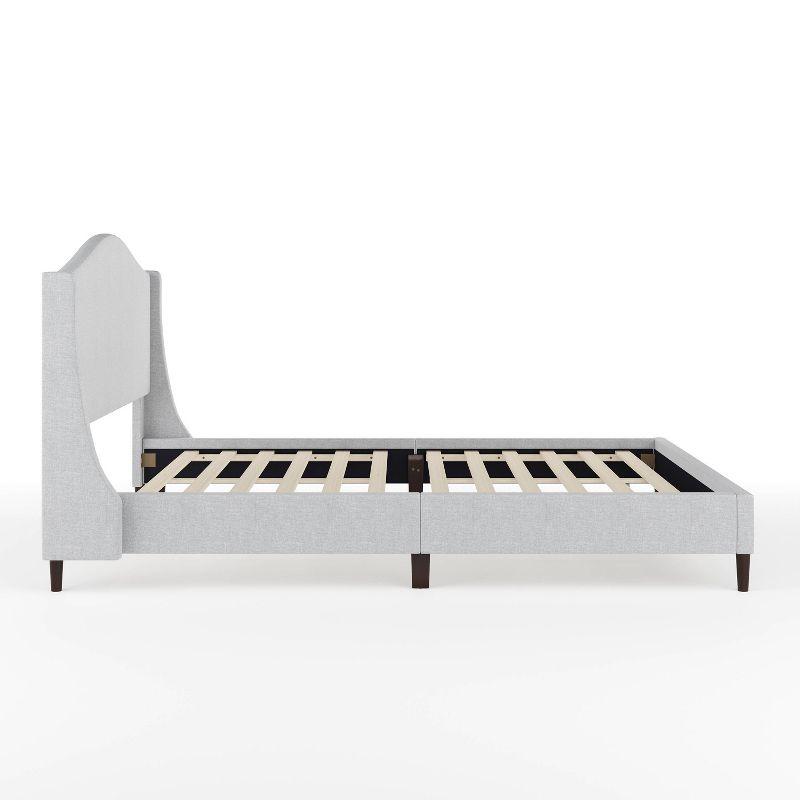 Martha Stewart Martha Stewart Amelia Upholstered Platform Bed With Curved Headboard