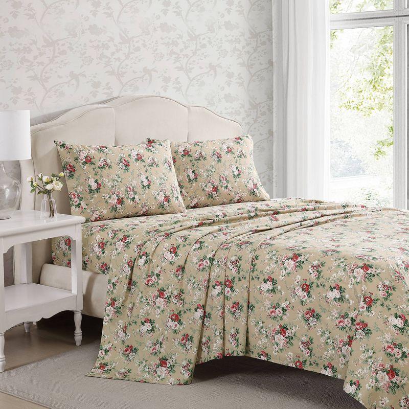 Laura Ashley Printed Cotton Percale Sheet Set