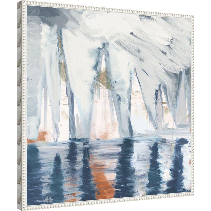 Amanti Art Sailboats In The Mist II by Dan Meneely Canvas Wall Art Print Framed 22 x 22-in.