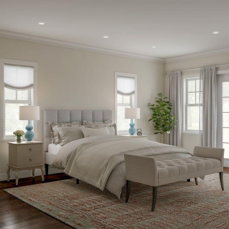 Lavish Home Set of 2 Ceramic Table Lamps - Double Gourd Vintage Style Lights for Bedroom, Living Room, or Office with Efficient LED Bulbs, Blue