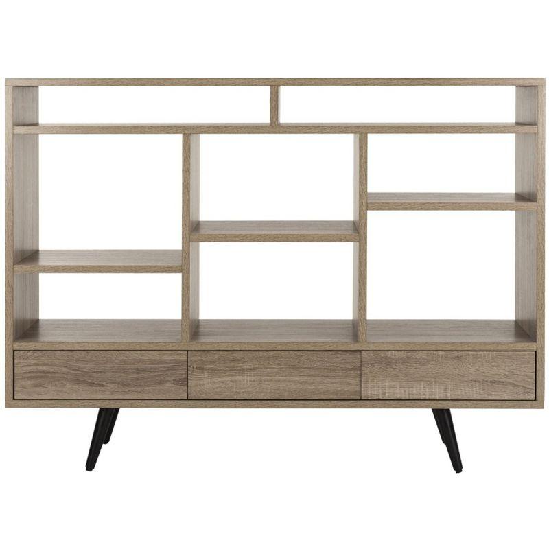 Marina Etagere - FOX4279 - Light Brown/Black - Safavieh Couture
