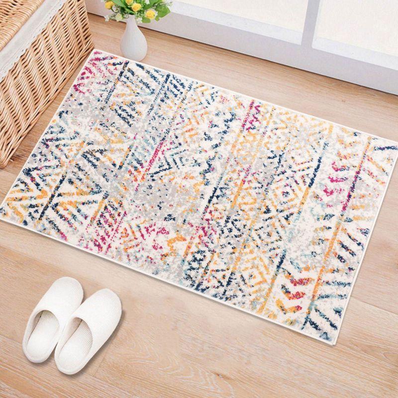 World Rug Gallery Geometric Distressed Bohemian Area Rug