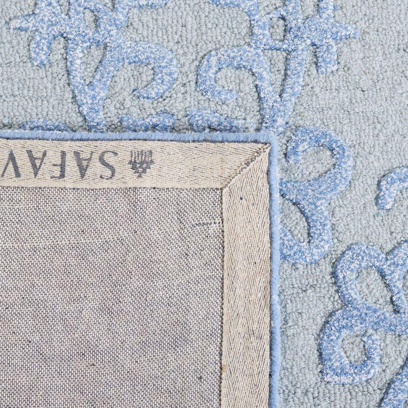 Bella BEL127 Hand Tufted Area Rug - Blue - 5'x5' - Safavieh.