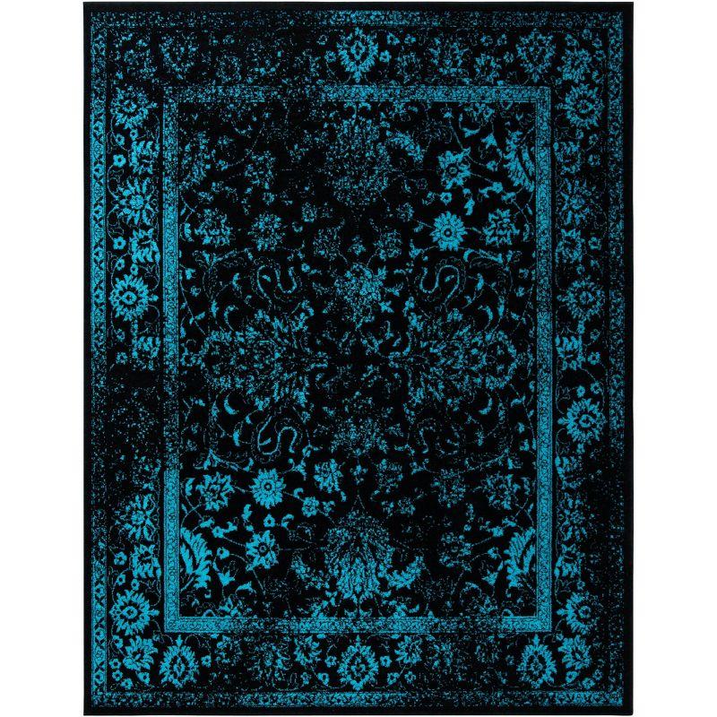 Adirondack ADR109 Machine Made Indoor Area Rug - Black/Teal - 8'x10' - Safavieh