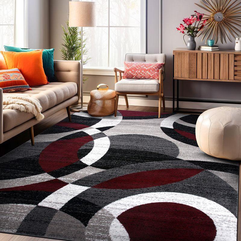 World Rug Gallery Geometric Circles Area Rug