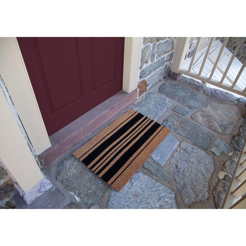 Entryways Bold Stripes Coir Doormat