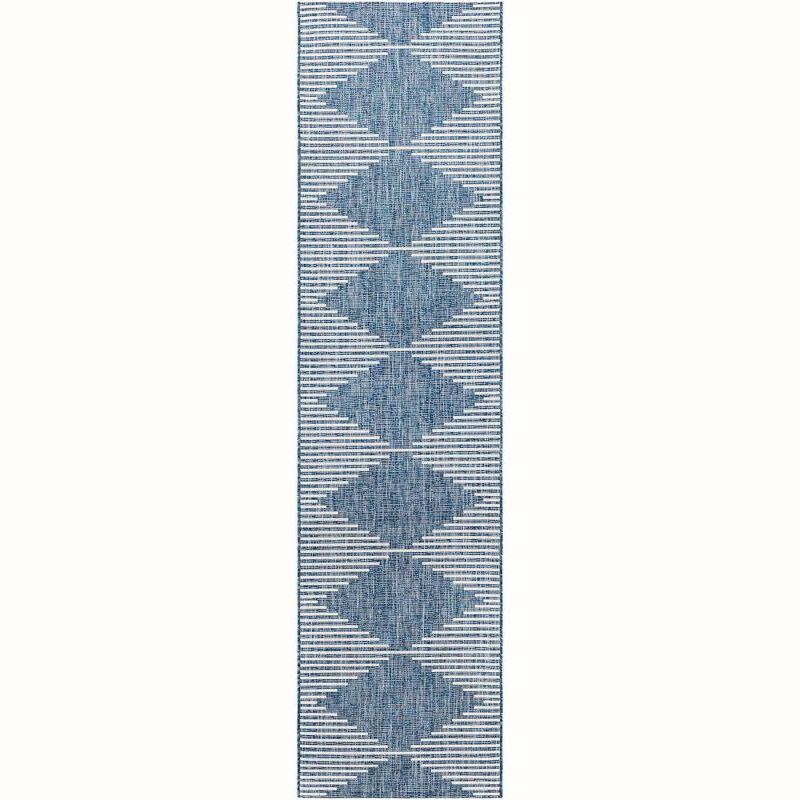 Mark & Day Okswerd 2'7"x12' Runner Woven Indoor and Outdoor Area Rugs Bright Blue