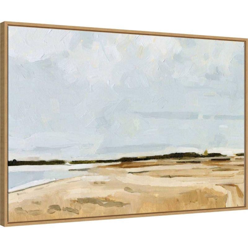 33" x 23" Quiet Coast I by Emma Caroline Framed Canvas Wall Art Print - Amanti Art: Modern McGee Style Decor