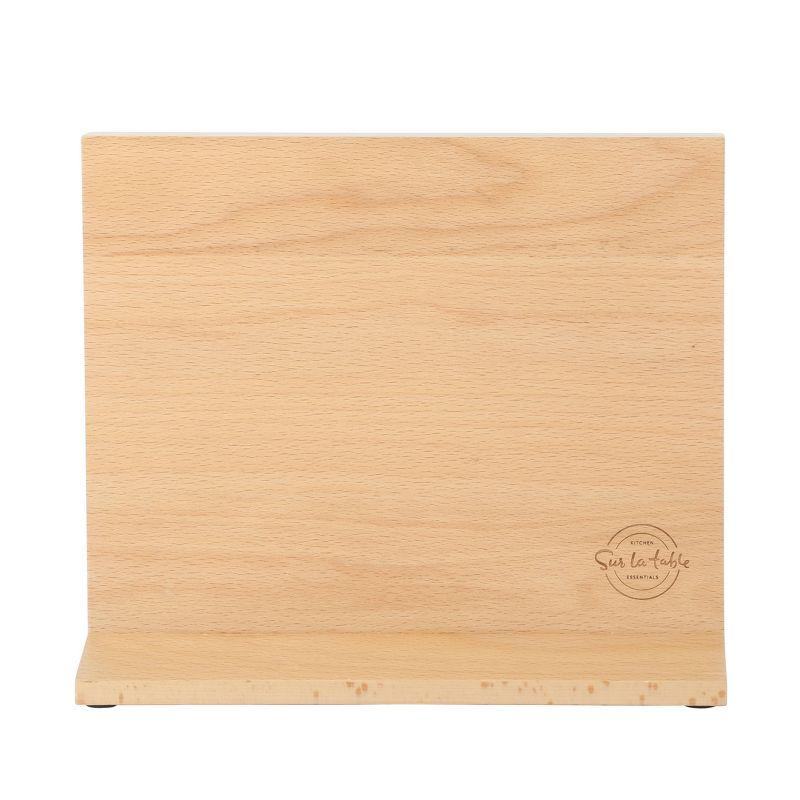 Sur La Table Kitchen Essentials Sur La Table Kitchen Essentials 5 Piece German Steel Blade With Triple Riveted Handle Set on Beechwood Magentic Block - Juniper Green