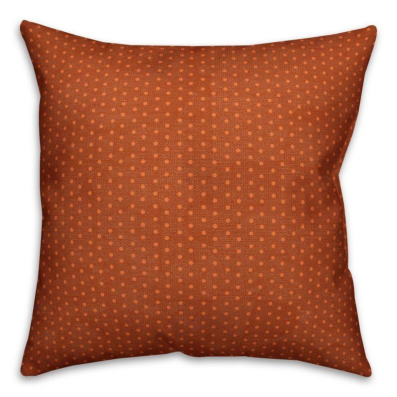 Creative Products Orange Polka Dots 16x16 Indoor / Outdoor Pillow