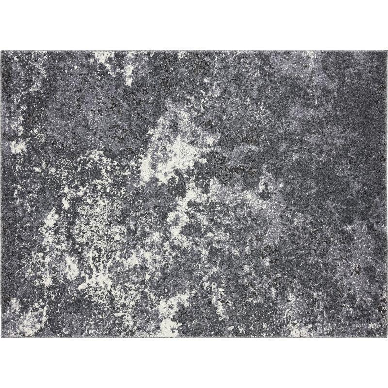 Abstract Splendor Easy-Care Gray Synthetic 8' x 10' Area Rug