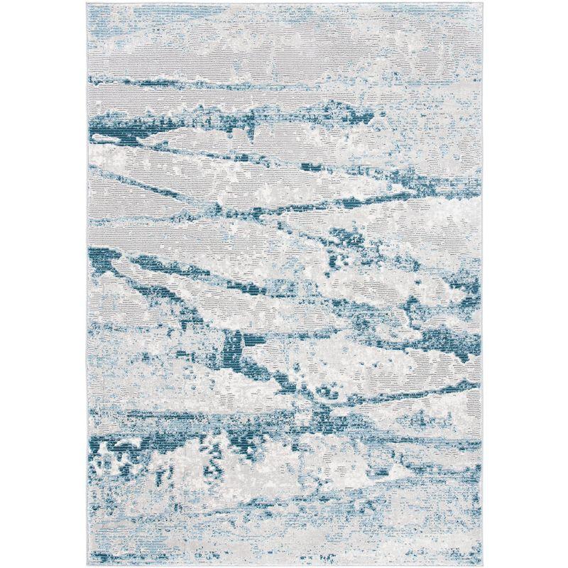 Contemporary Chic 8' x 10' Gray Hand-Knotted Synthetic Area Rug