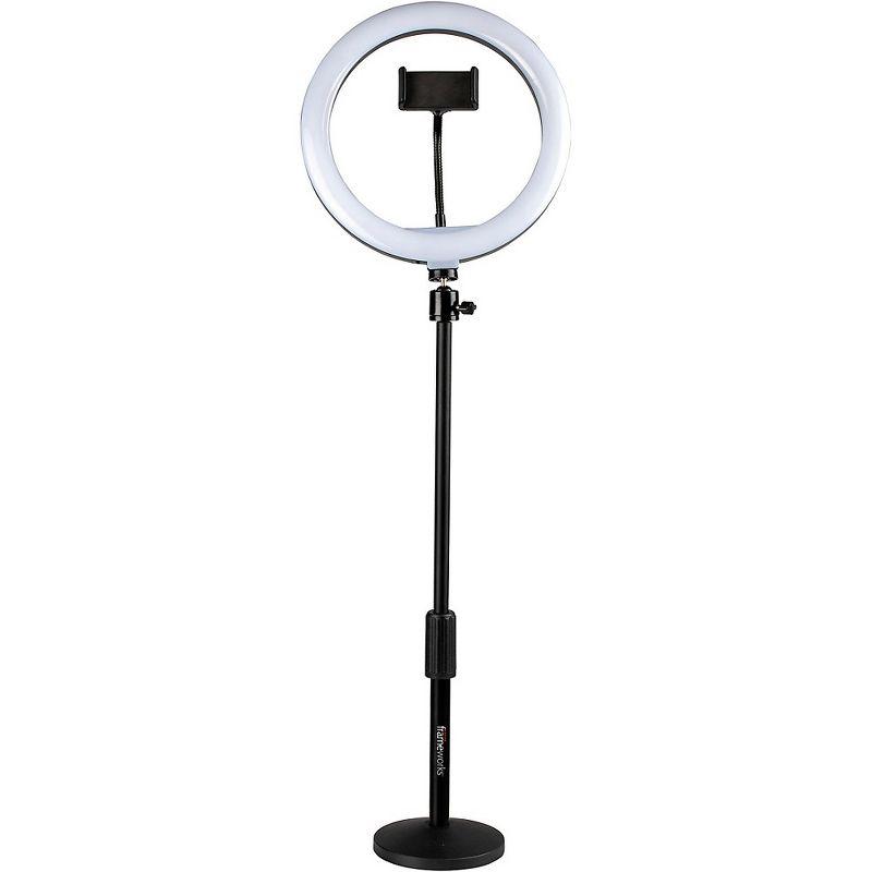 Gator 10" LED Desktop Ring Light Stand With Phone Holder and Compact Weighted Base