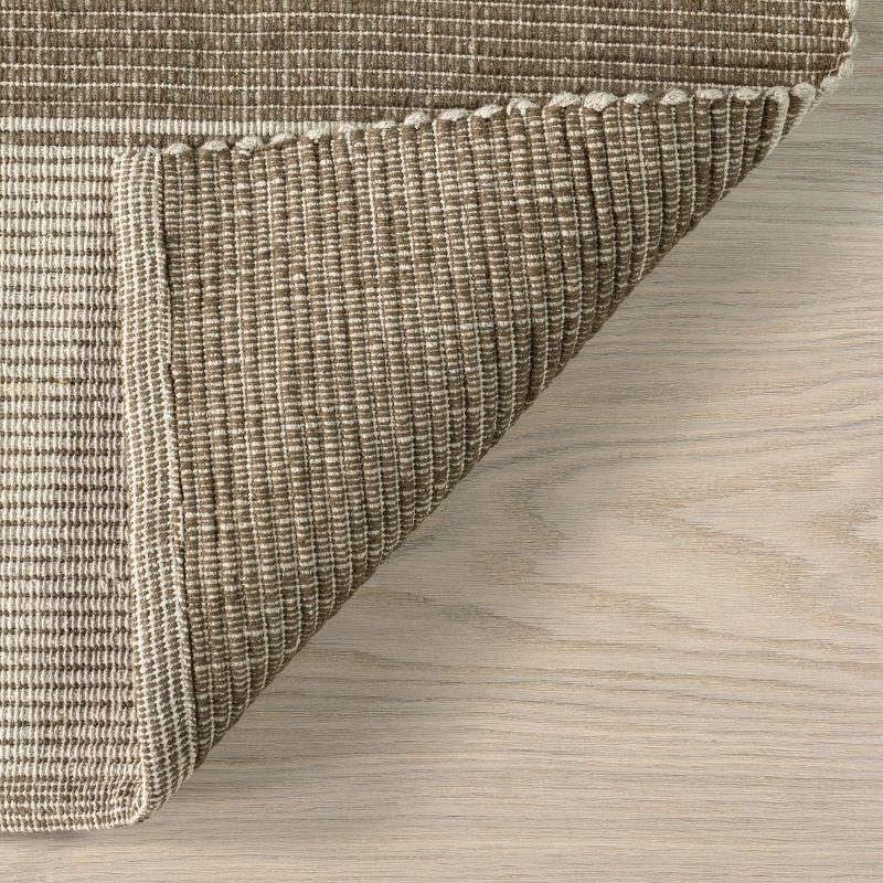 Ebern Designs Hertford Checked Cotton Area Rug