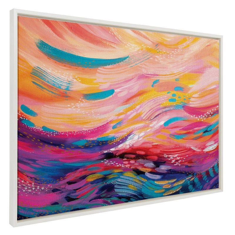 Sylvie Brush Strokes 90 by Jessi Raulet of Ettavee Framed Wall Canvas - Kate & Laurel All Things Decor