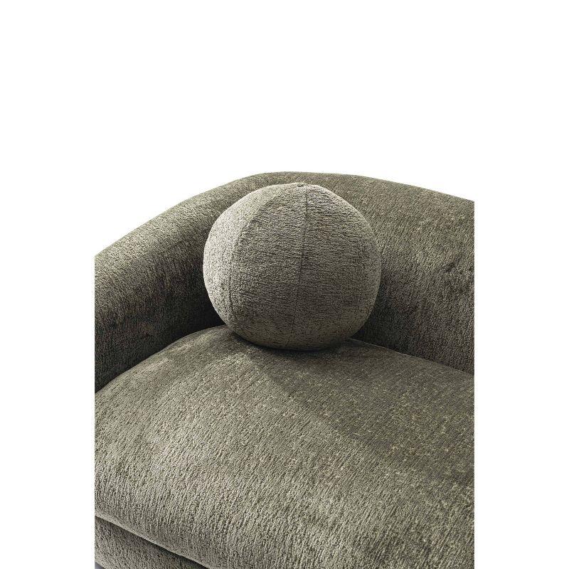 Manhattan Comfort 85.8" Tribeca Modern Chenille Upholstered Sofa Olive Green